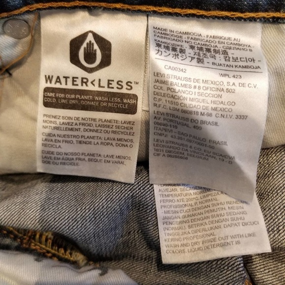 Levi's 527 Blue Jeans 2019 Waterless Blue Jeans Mens Size 29 x 30 - Picture 7 of 16